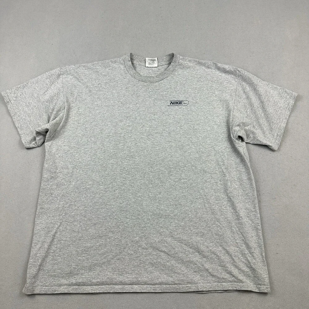 Vintage Nike Shirt Men 2XL Gray Heather Basketball Shot Graphic Short Sleeve 90s